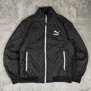 Puma MLS FM black quilted hybrid lightweight sportswear jacket mens XL